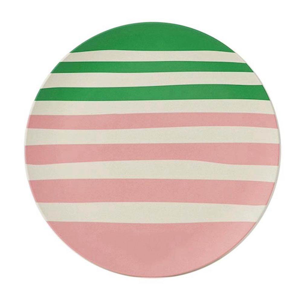 Natural Bamboo Fiber Plates Dinnerware Modern Creative Pattern Reusable Unbreakable Plates