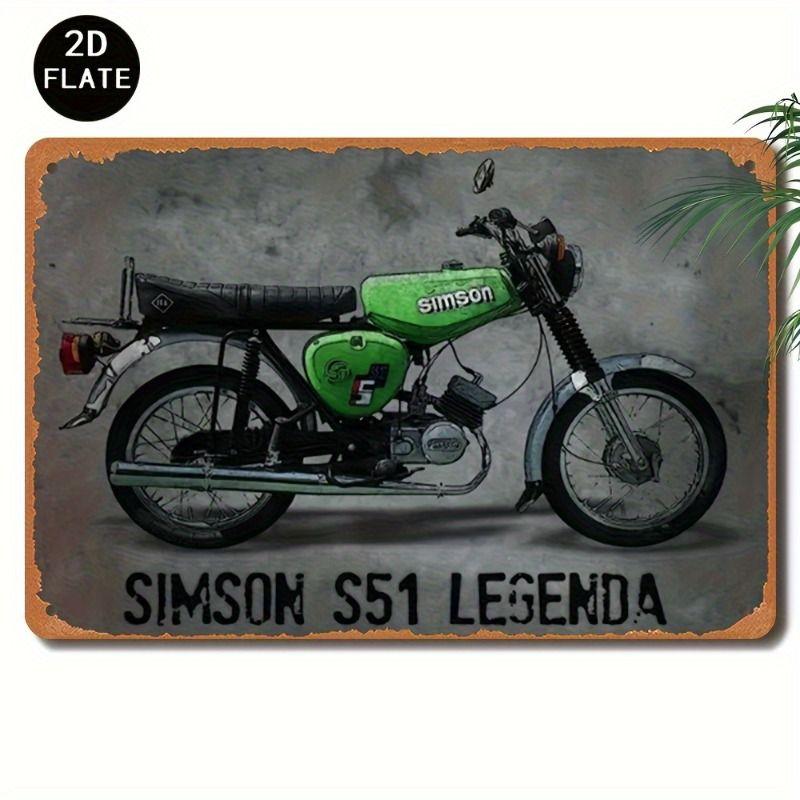 Retro Tin Motorcycle Wall Art for Cafe Bar Garage Decor