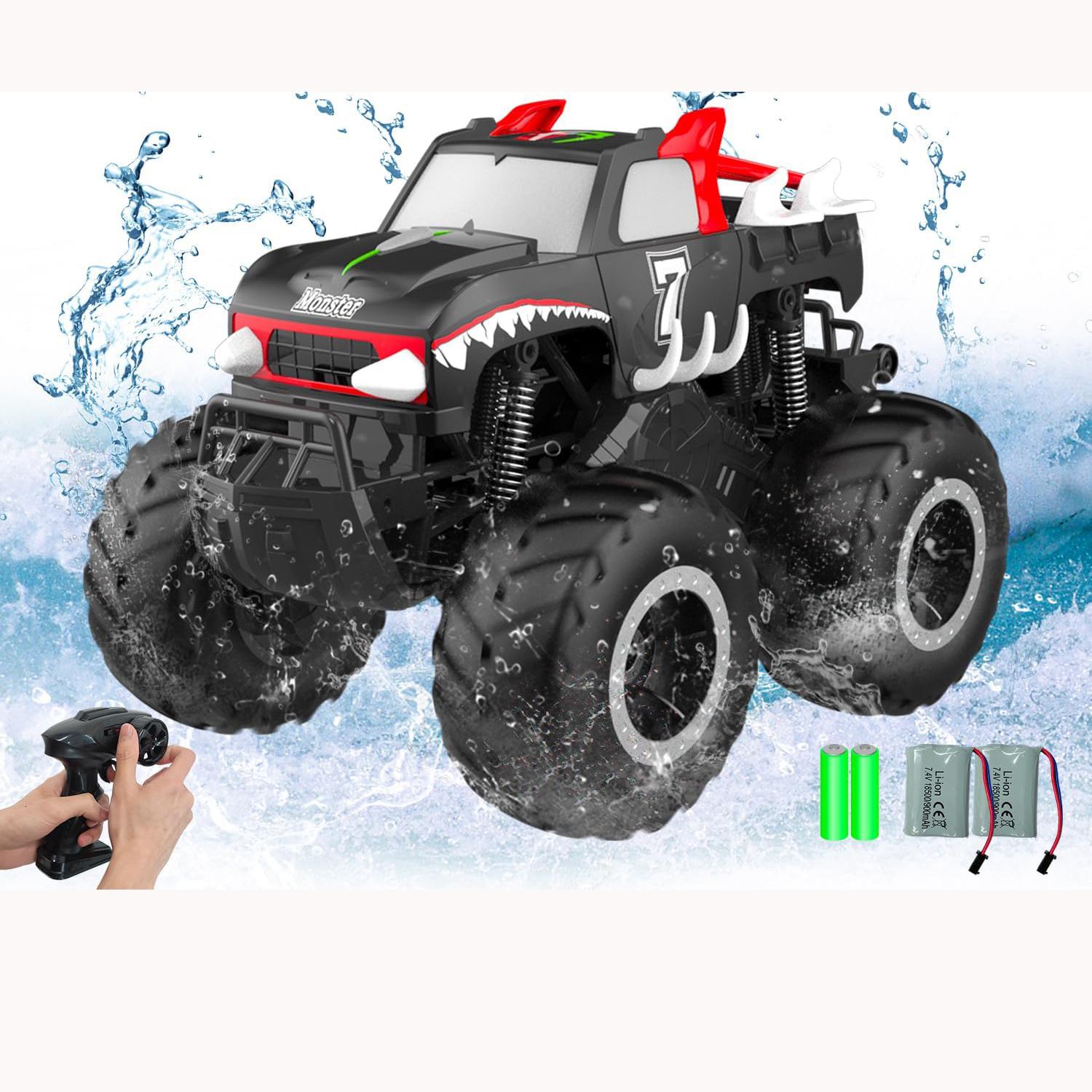 

Игрушки для мальчиков с дистанционным управлением - амфибии 2,4 ГГц 1:16 вездеходных внедорожных радиоуправляемых машинок, водонепроницаемых радиоуправляемых монстр-траков, детские игрушки для бассейна