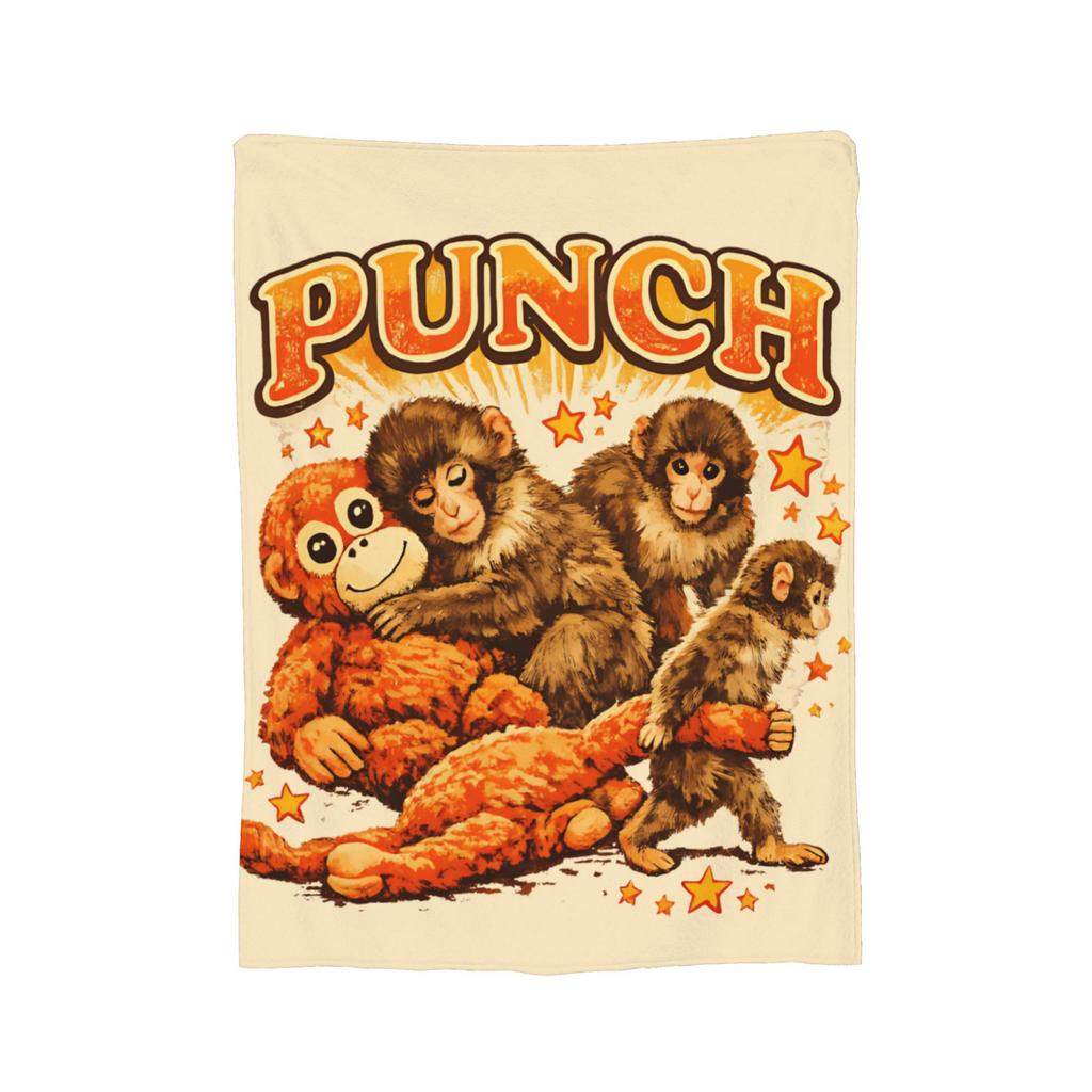 Ultimately I Have to Be Brave Lonely Punch Monkey Fleece Throw Blanket  Blankets for Home Travel Super Soft Plush Thin Quilt,