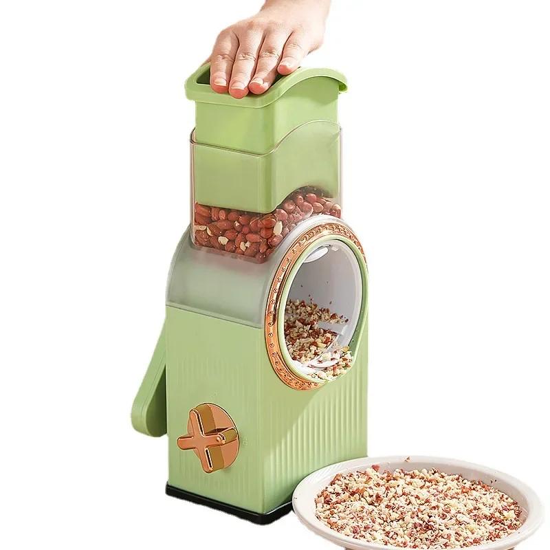 New Multifu Vegetable Slicer Manual Kitchen Accessories Grater Vegetable Chopper Household 3 In 1 Round Cutter Potato Spiralizer