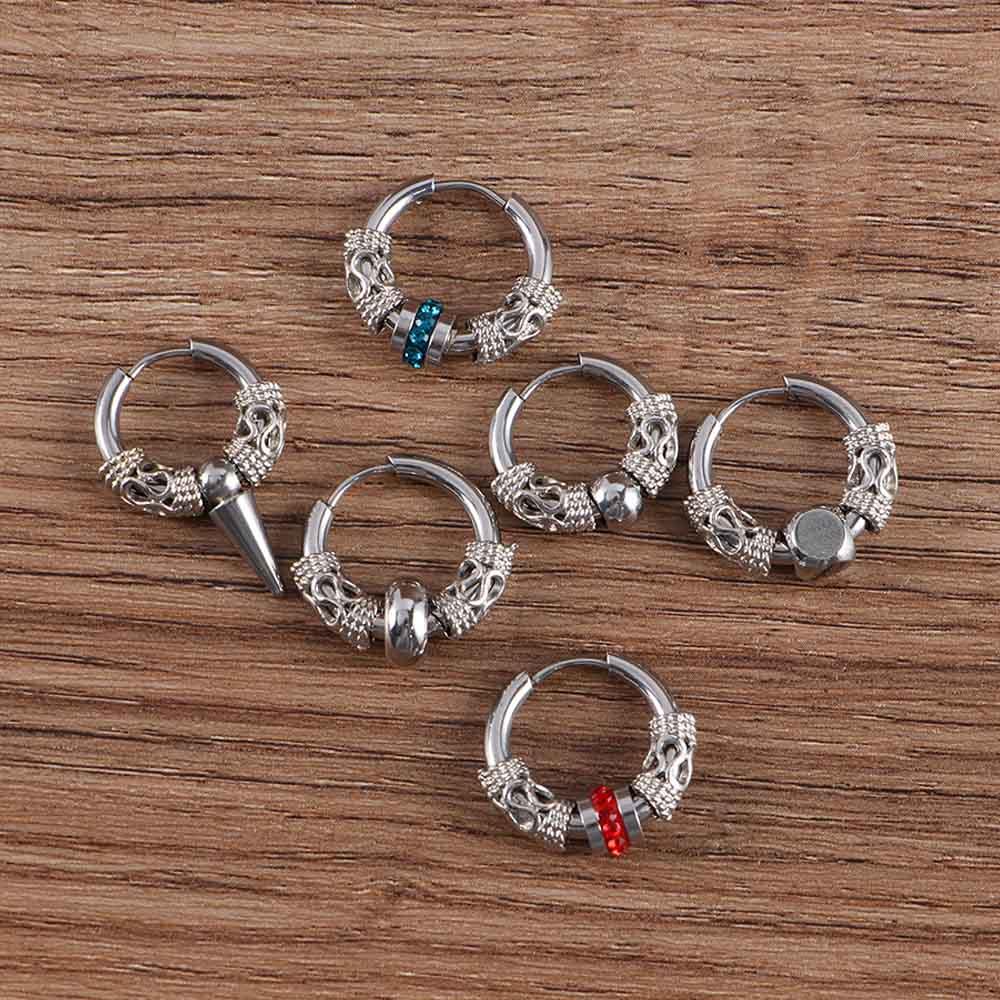 Trendy Punk Female Men Stainless steel Dragon Earring Male Hoop Earring Fashion Jewelry Ear Buckle