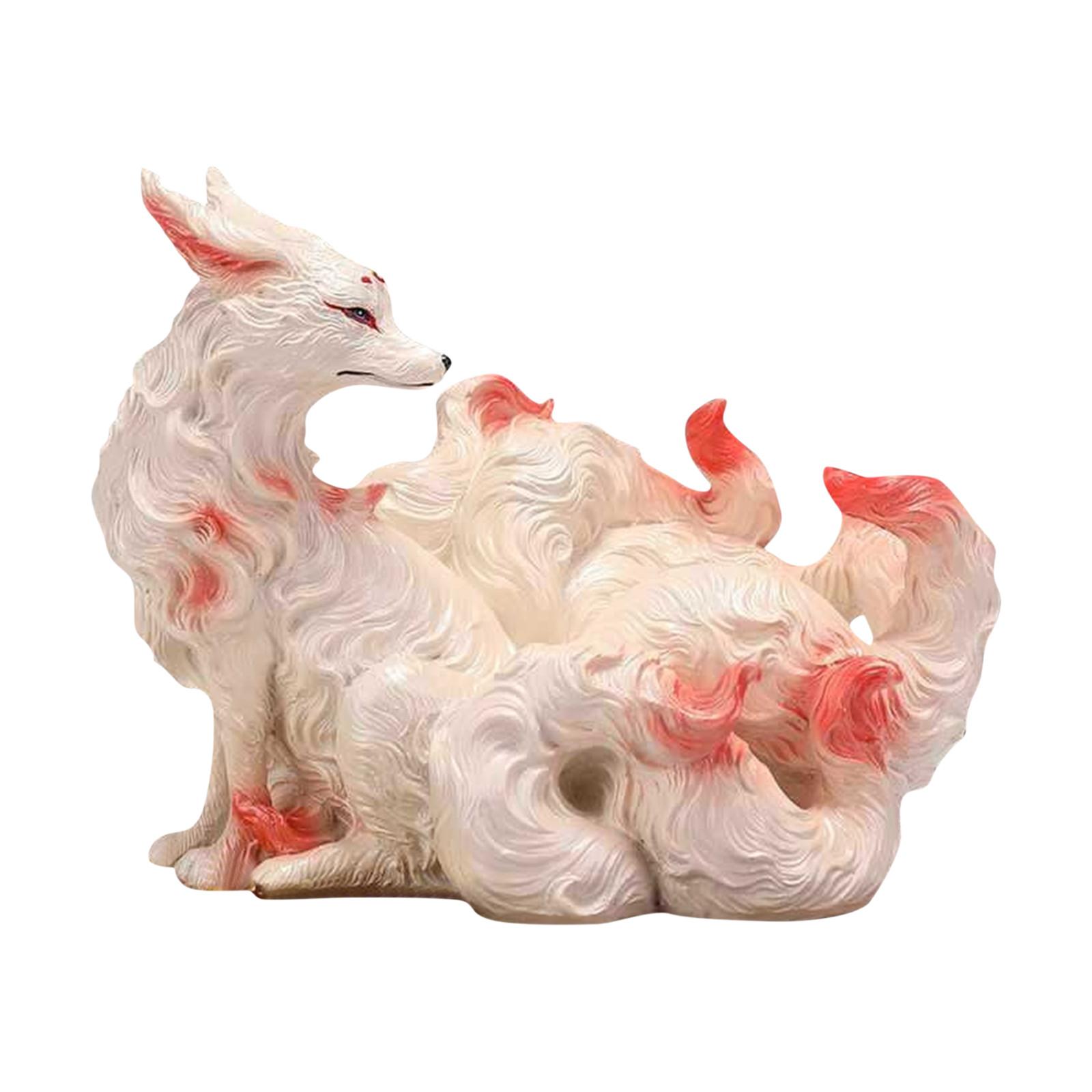 

Девятихвостый орнамент Маленькая статуя девятихвостого духа Будды для зала, украшение для дома, настольное украшение One Size розовый