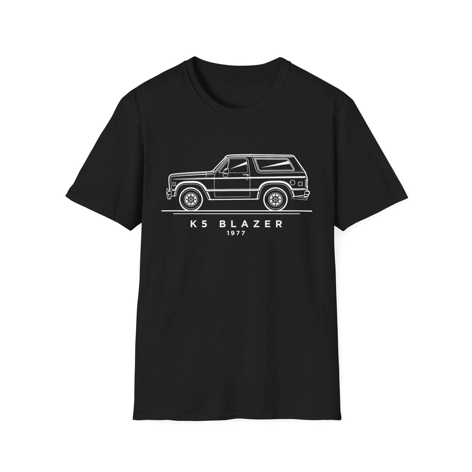 1977 K5 Blazer Classic SUV Minimalist Line Art Vintage T-Shirt XXXL