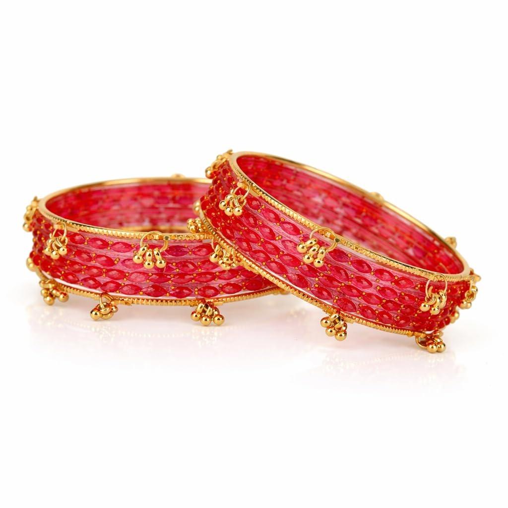 Ensemble de 16 Bracelets Tendance Élégants en Verre et Ghungroo Cachemir pour Femmes et Filles | Derniers Bijoux Traditionnels Festifs pour Mariage Fête