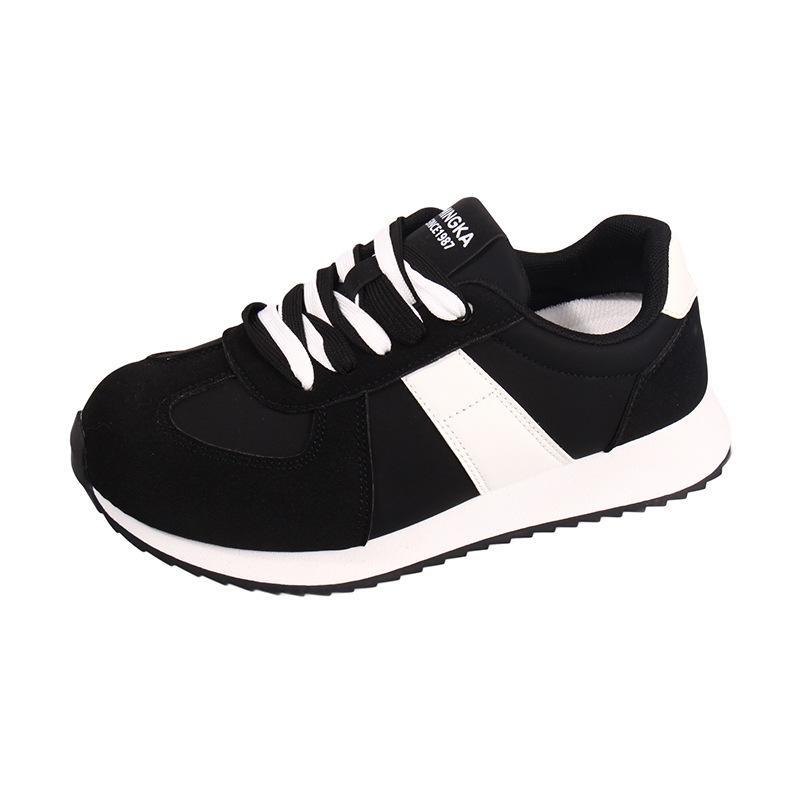 Lightweight soft-soled sports shoes for women's 2025 autumn new thick-soled heightening round head casual versatile German training shoes