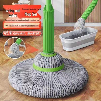 Hands-Free Self-Wringing Cotton Mop for Easy Floor Cleaning