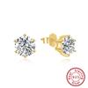 ORSA JEWELS 925 Sterling Silver Classic 6 Prong Setting Stud Earrings AAAA CZ For Women/Girl 2020 New Jewelry Gift SE335