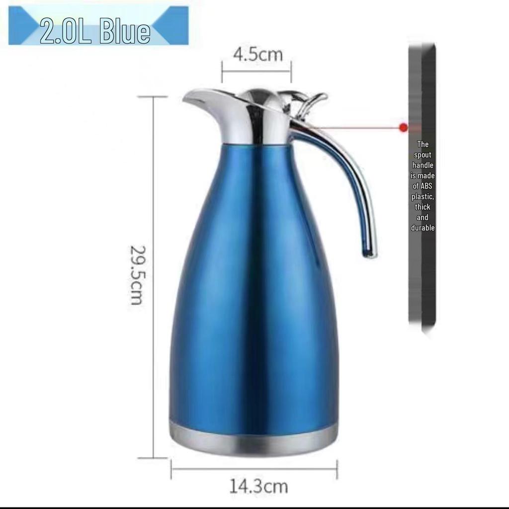 2L Large Capacity Vacuum Coffee Thermos – 304 Stainless Steel, Multi-purpose for Hotels and Restaurants, Ideal Gift for Autumn and Winter