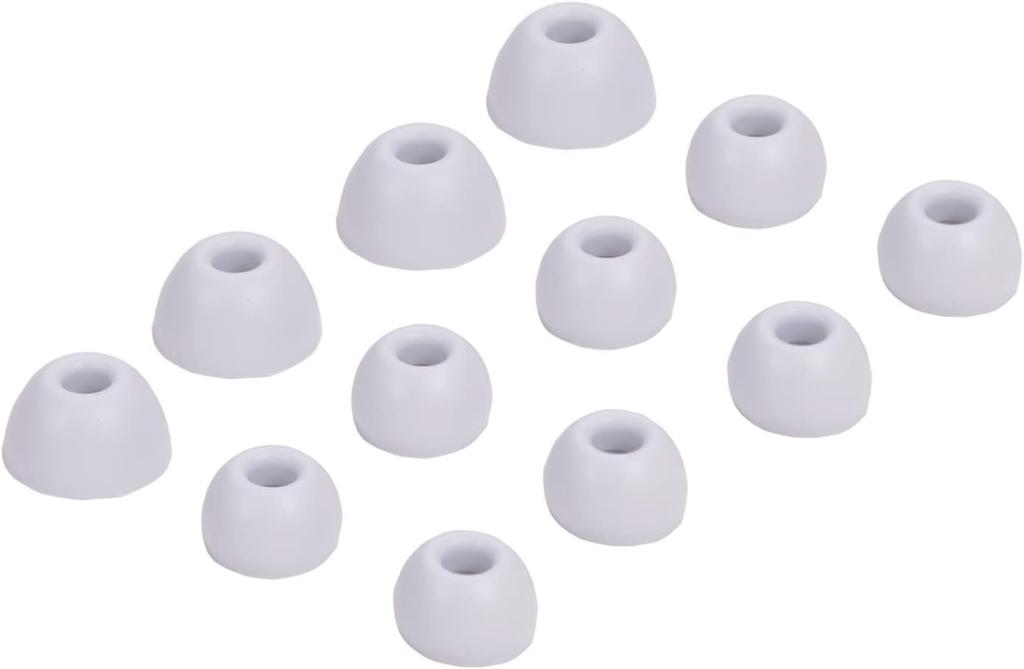 Eartips for Sony True Wireless Compatible with and Comfortable Washable 3 Sizes 6 Silver A-Pcas Earphones, 1000xm5, 1000xm4, 1000XM3, WF-C700n, Fit,