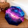 Starry Sky Puzzle  Pattern, Automatic Folding Umbrella, Portable and Foldable Design, 8 Ribs, a Christmas or Birthday Gift.