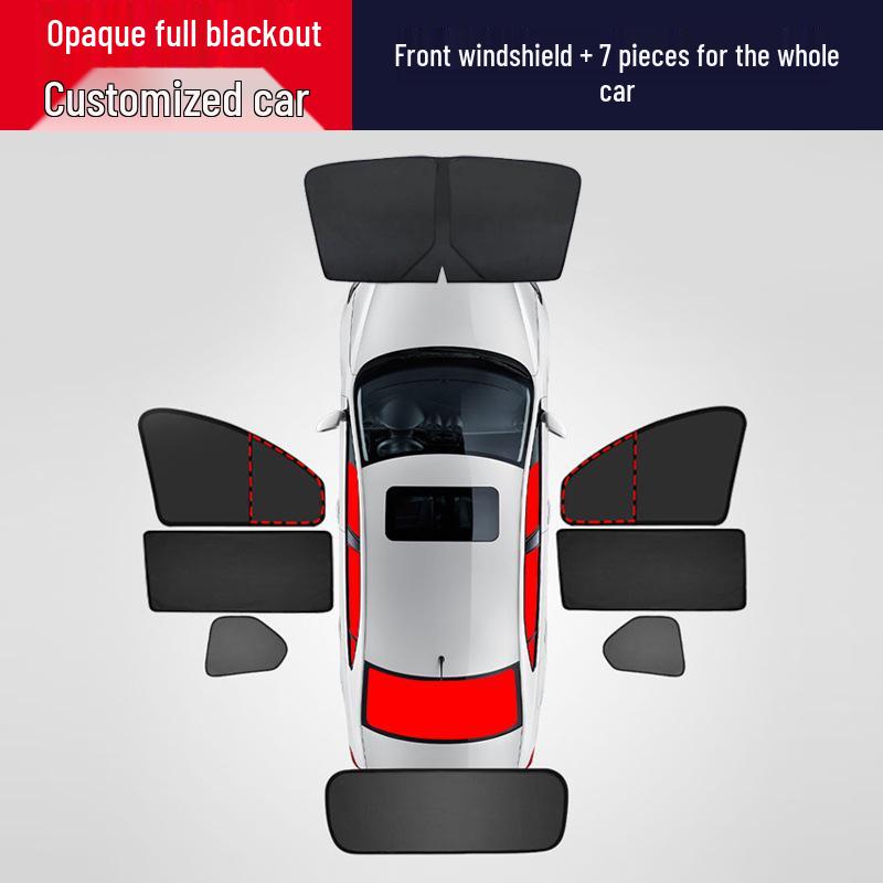 Ford Car Sunshade: Double-Layer Full Blackout Sun Visor for Privacy and Heat Insulation.