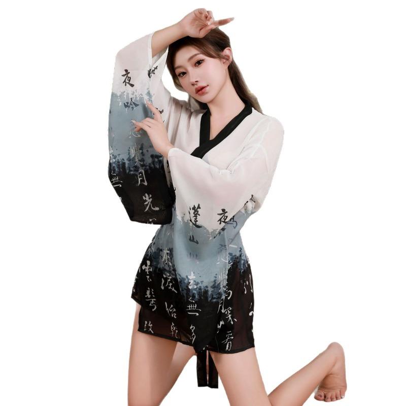 Sex underwear two-dimensional long-sleeved Hanfu seduction cosplay suit sexy women's pajamas