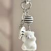 Stylish Bear Keychain Plush Flock Multi Functional Bag Clip Cartoon Bags Pendant for Casual Fashion