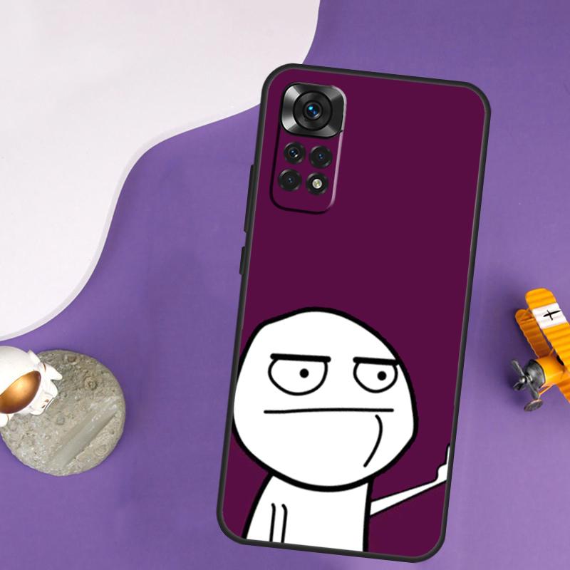 Funny Man Middle Finger Case For Xiaomi Redmi Note 13 14 Pro 12 9 10 11 Pro 10S 11S 12S Redmi 14C 13C 10C 12C Cover