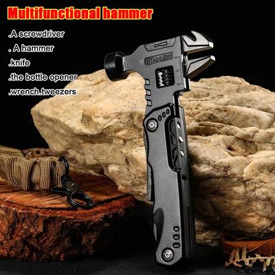 Multifunctional Wrench Hammer Knife Pliers Outdoor Camping Survival Tool Labor Saving Tool Stainless Steel Multi-tool Knife
