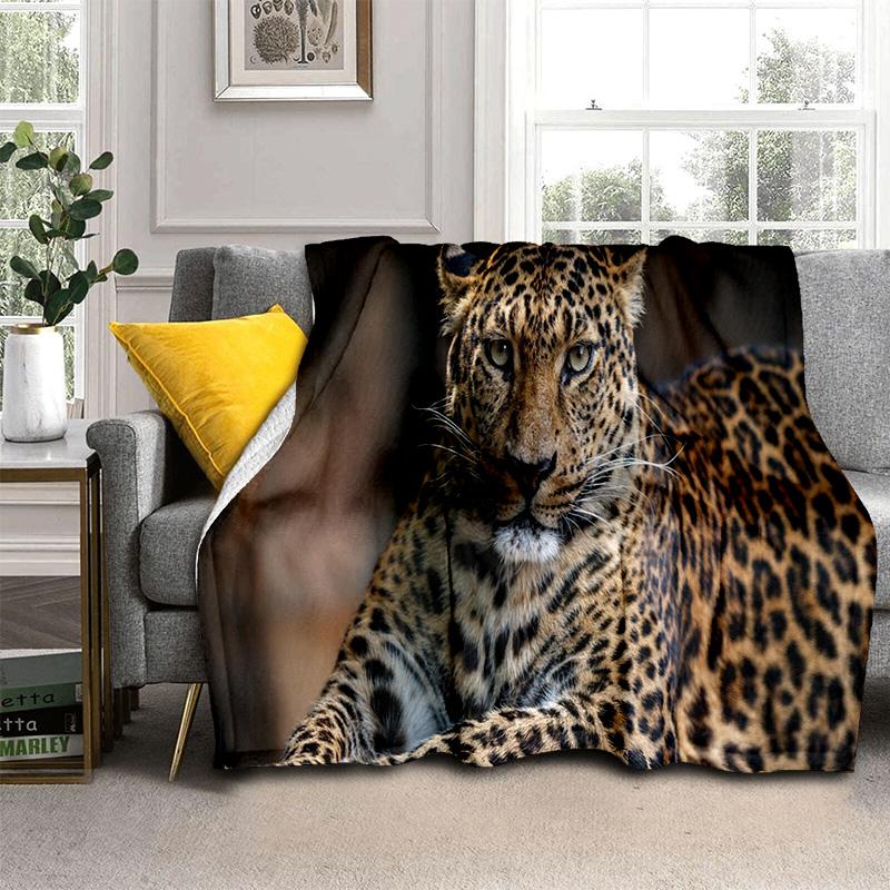 Bestia Zwierzę Leopard Gepard Kreskówka Koc, Miękki Koc do Rzucania do Domu Sypialni Łóżka Sofy Pikniku Podróży Biura Koc Okrywowy Dziecko