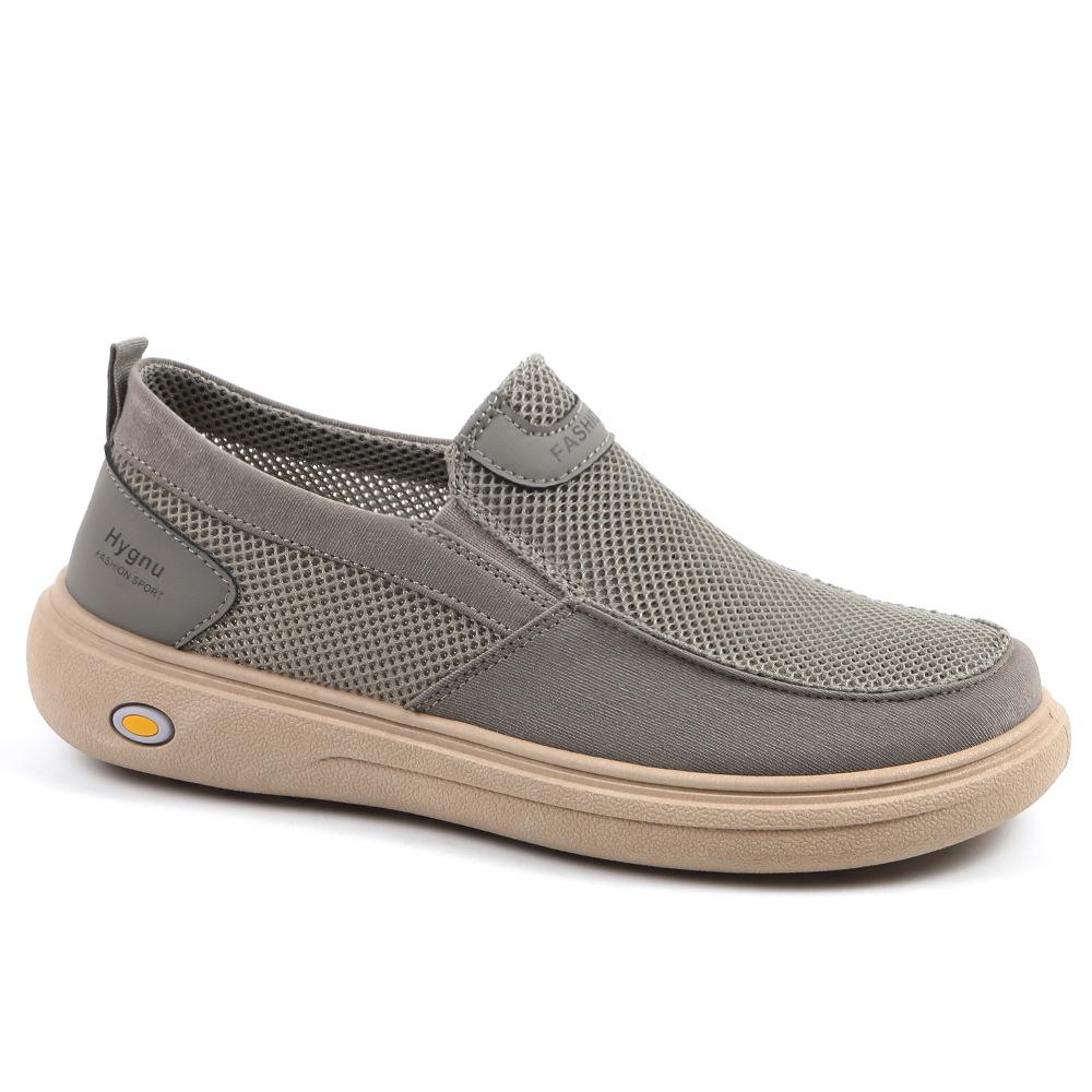 2026 Summer Men's Breathable Mesh Slip-on Shoes - Old Beijing Style Dad Shoes