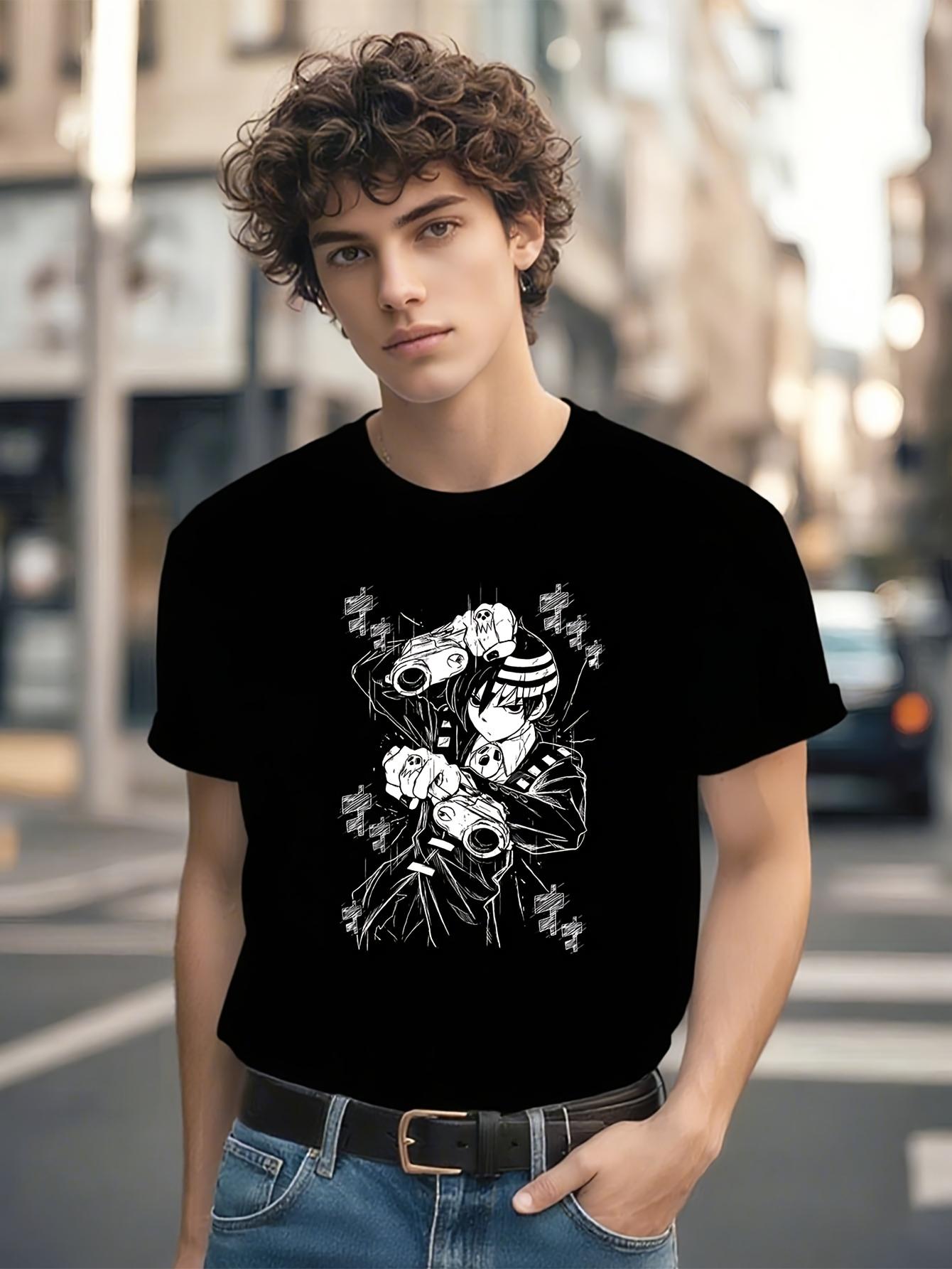 Soul Eater Anime Graphic T-shirt - Death the Reaper Print L