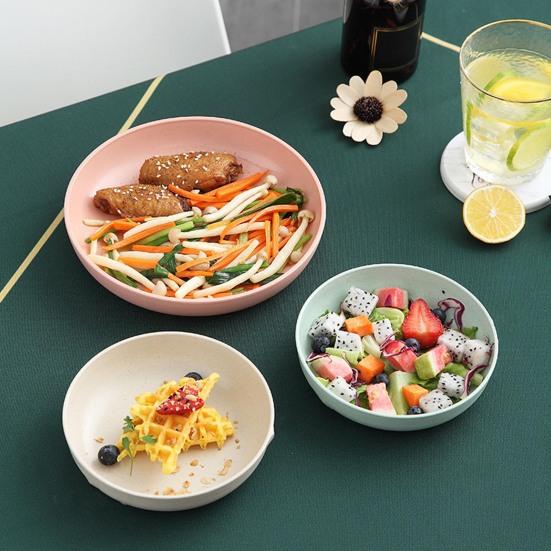 Snackteller, stapelbar, glatte Oberfläche, leicht zu reinigen, großes Fassungsvermögen, erhöhter Boden, runder Mehrzweckteller für Süßigkeiten, Lebensmittel, Obst, Küchenbedarf