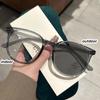 Ultra Light Large Round Frame Photochromic Near Sight Glasses Anti Blue Light Myopia Glasses Finished Minus Eyewear 0 To -4.0