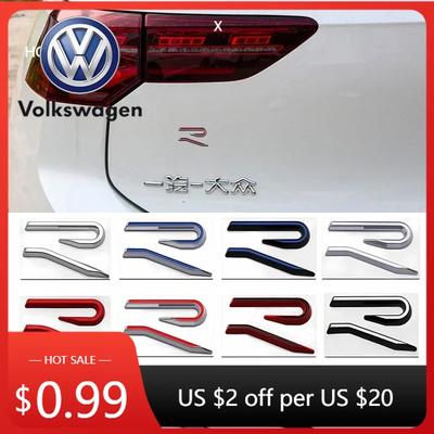 2026 Horké Nový R Znak Auto Kovové Tělo Zadní Kufr Samolepka Příslušenství Pro VW GTI Rline Polo Golf MK8 Touareg Passat Mag TO4