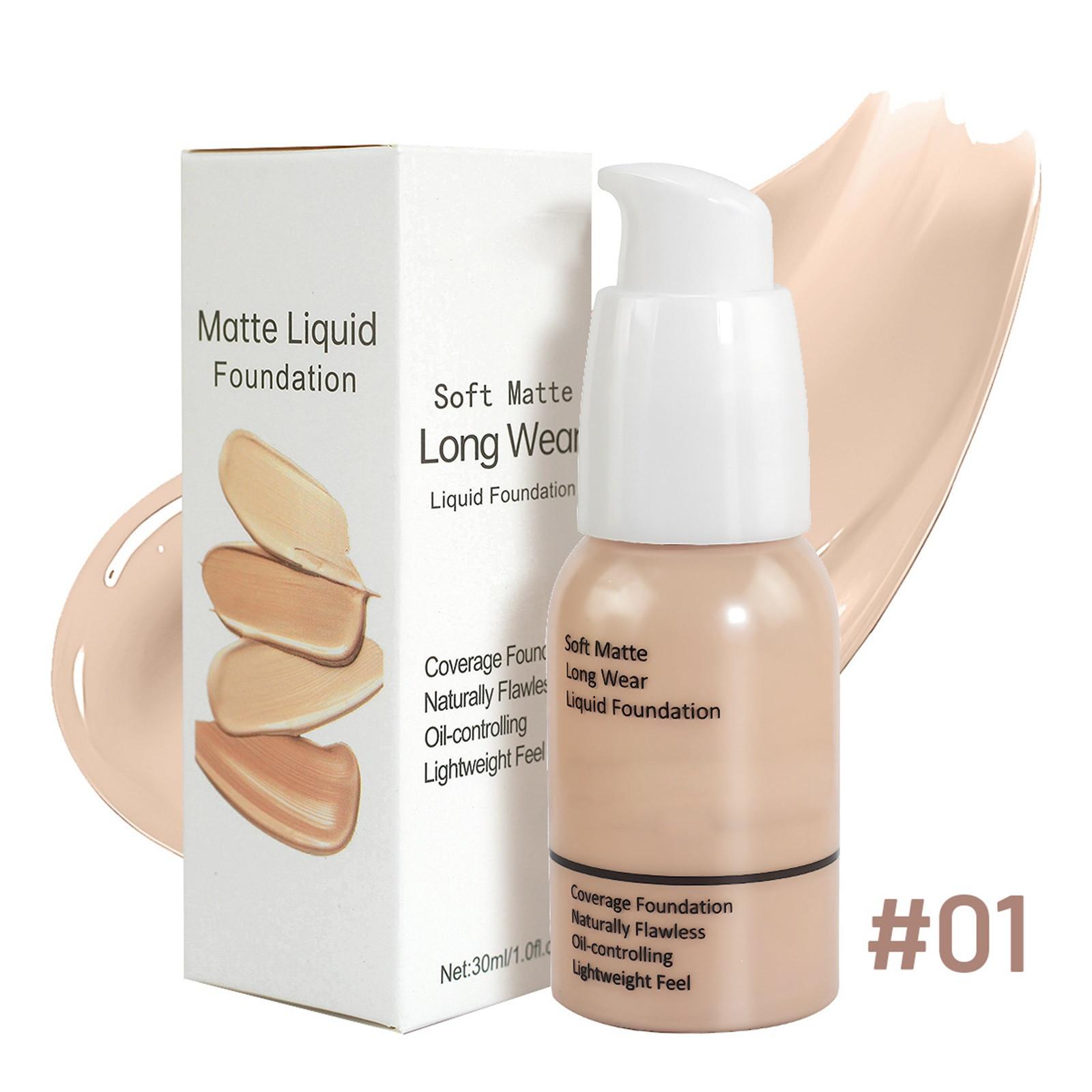 

Антиоксидантный консилер и тональная основа 30 мл, стойкий, контролирующий жирность кожи, натуральный водостойкий, не размазывающийся консилер One Size