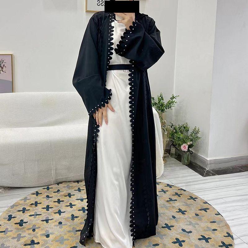 Fashion Handmade Beaded Cardigan Long Dress Party Belt Dress Nail Beaded Cardigan Dress