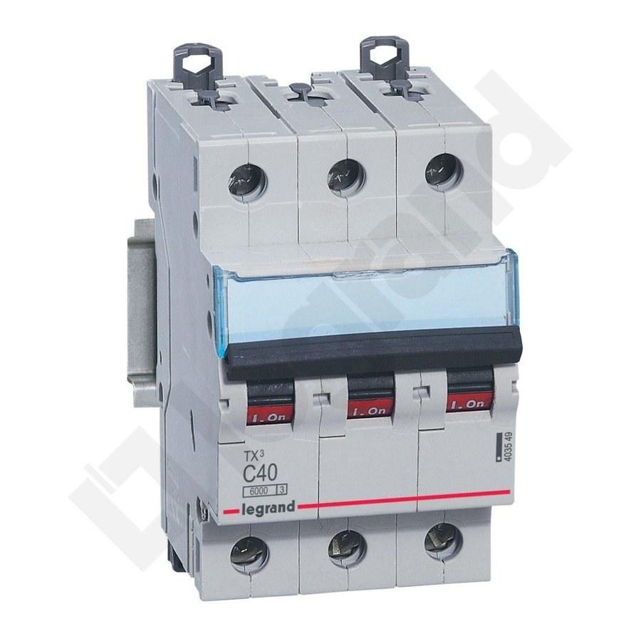 Circuit breaker 303 3P C 40A 6000A TX3