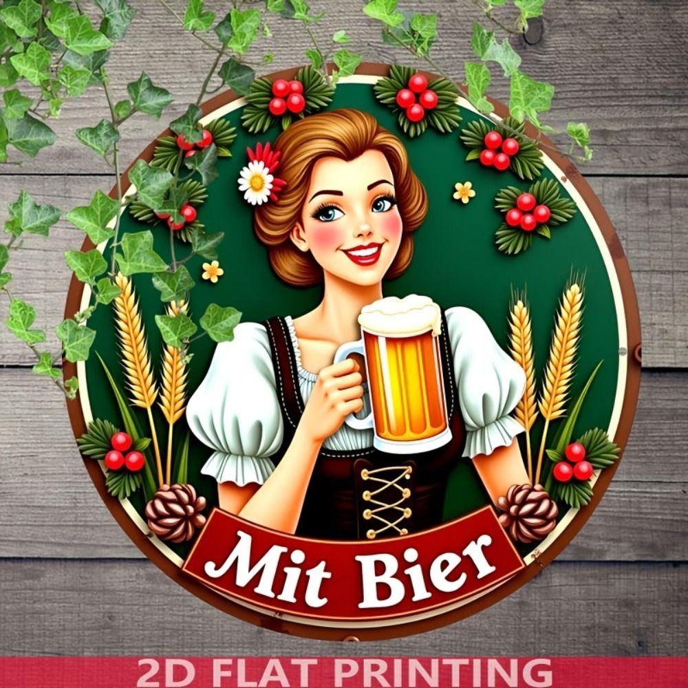 Segno in Latta Metallico Birra Decorazione Murale 20x30cm