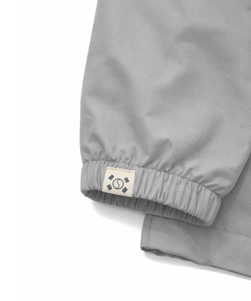 Lengagement Small Heart Ripstop Anorak Hooded Windbreaker [Grey]