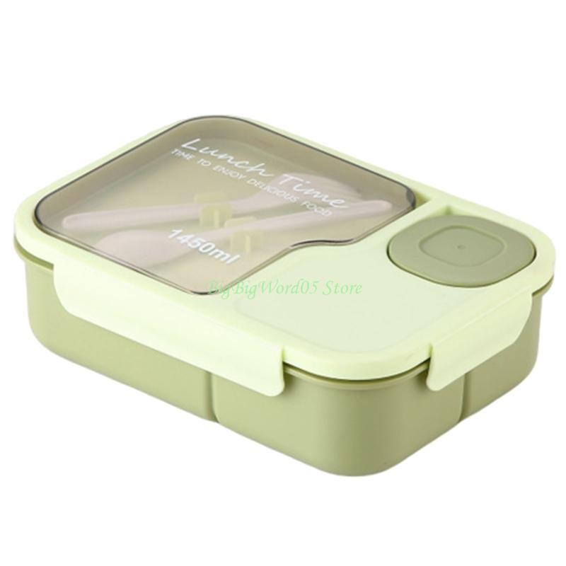 

24TE Multifunctional Meal Preparation Box with Integrated Cutlery for Busy зелёный