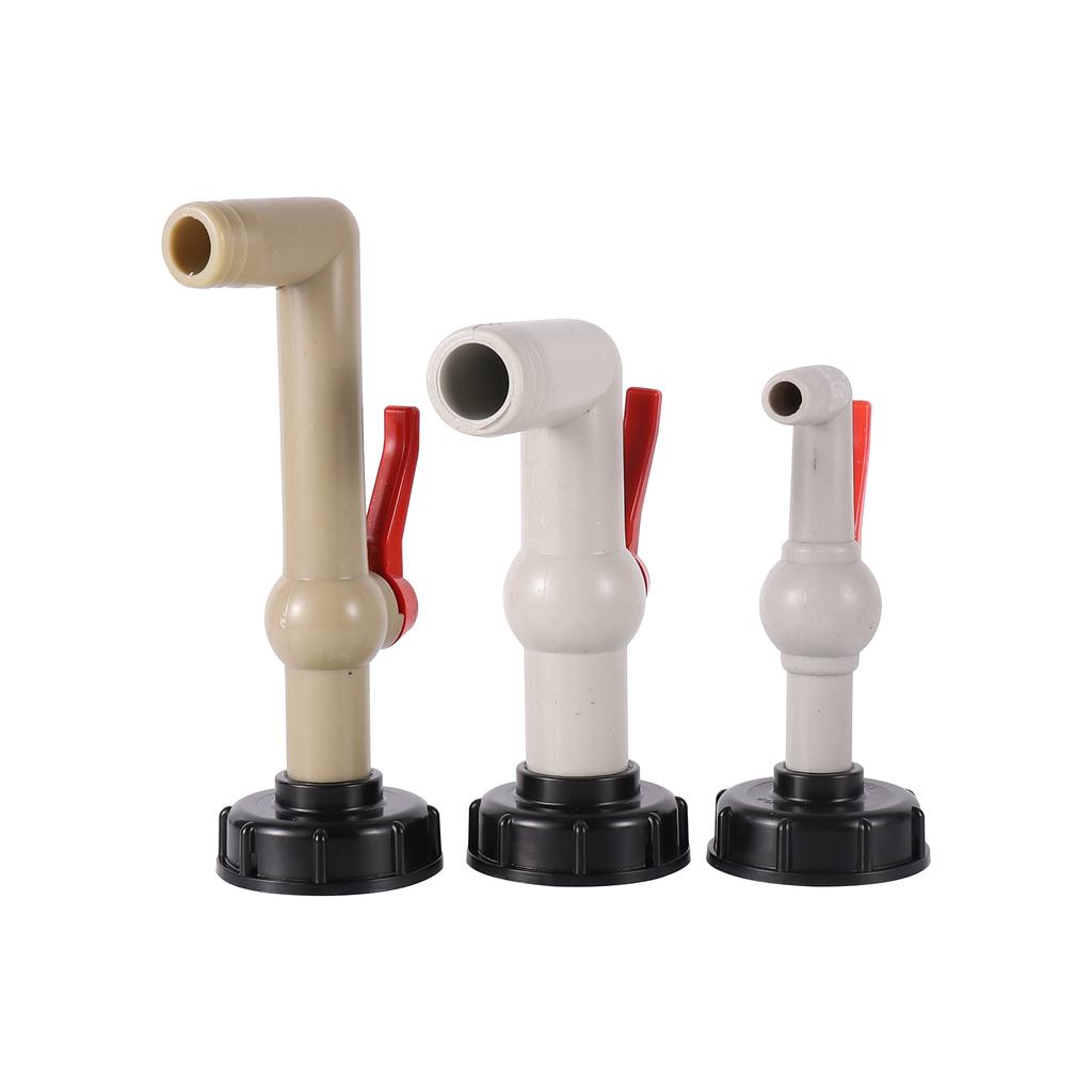 S60X6 IBC-Tankadapter für Gartenbewässerung, Wasserwürfelventilanschluss 1/2", 3/4", 1", Kugelhahn, Schlauchschalter, Wasserhahnanschluss