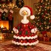 Porch Goose Clothing 23 inches Christmas Day Goose Clothing White Goose Santa Claus Snowman Clothing Courtyard Decoration