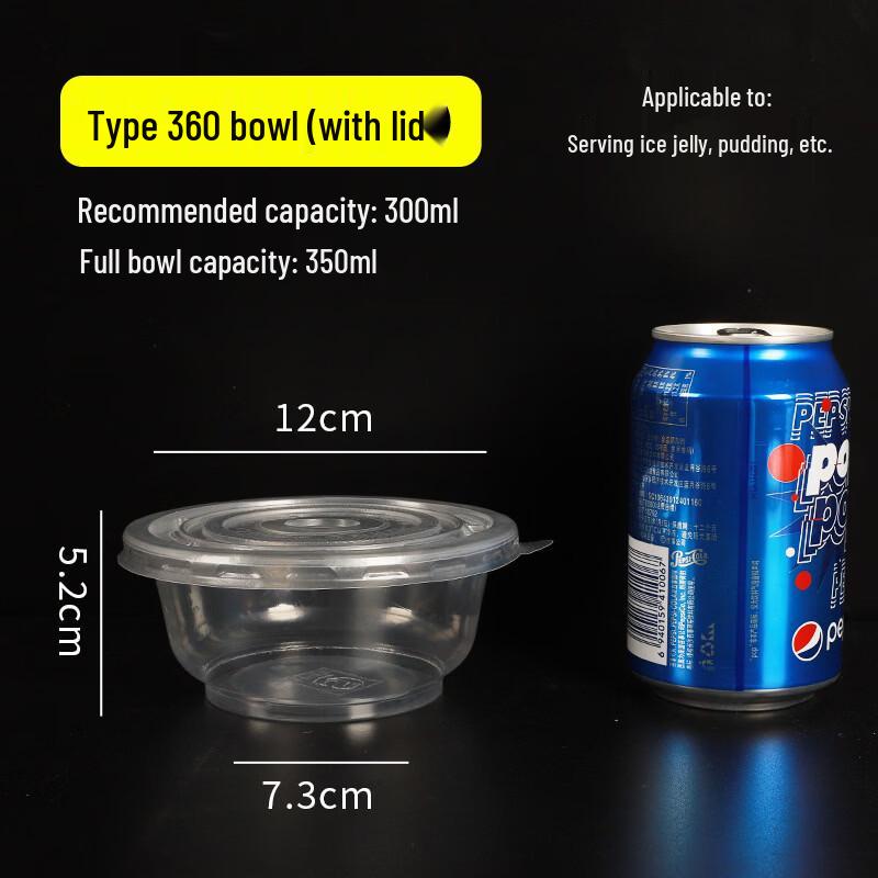 Lantuan Disposable Plastic Bowls with Lids