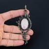 Dainty Rose Quartz Gemstone Handmade Pure Copper Wire Wrap Jewelry Pendant For Wedding Gift