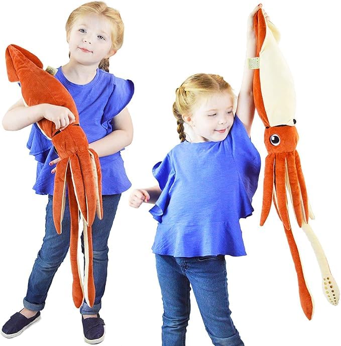 Giant Squid, Large, Realistic Plush Toy, 86cm, Pet, Squid, Mollusk