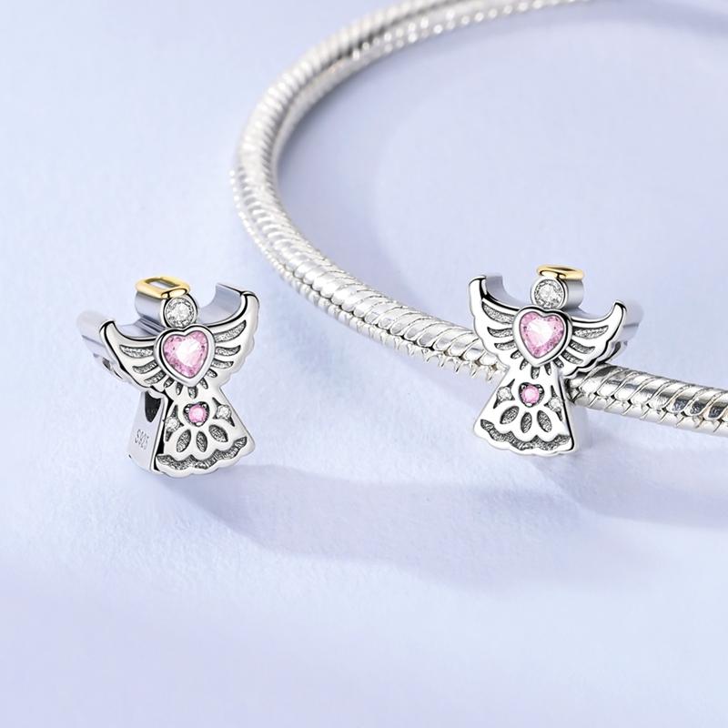 Past op Originele Armbanden Koperen Charms Kralen Diy Zirkonia Uil Hart Blauwe Olifant Beschermer Oog Verjaardag Sieraden Cadeaus