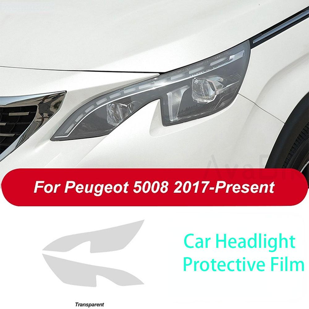 

PPF Car Headlight Protective Film Headlamp Restoration Transparent Black TPU Sticker for Peugeot 5008 2018 Accessories прозрачный