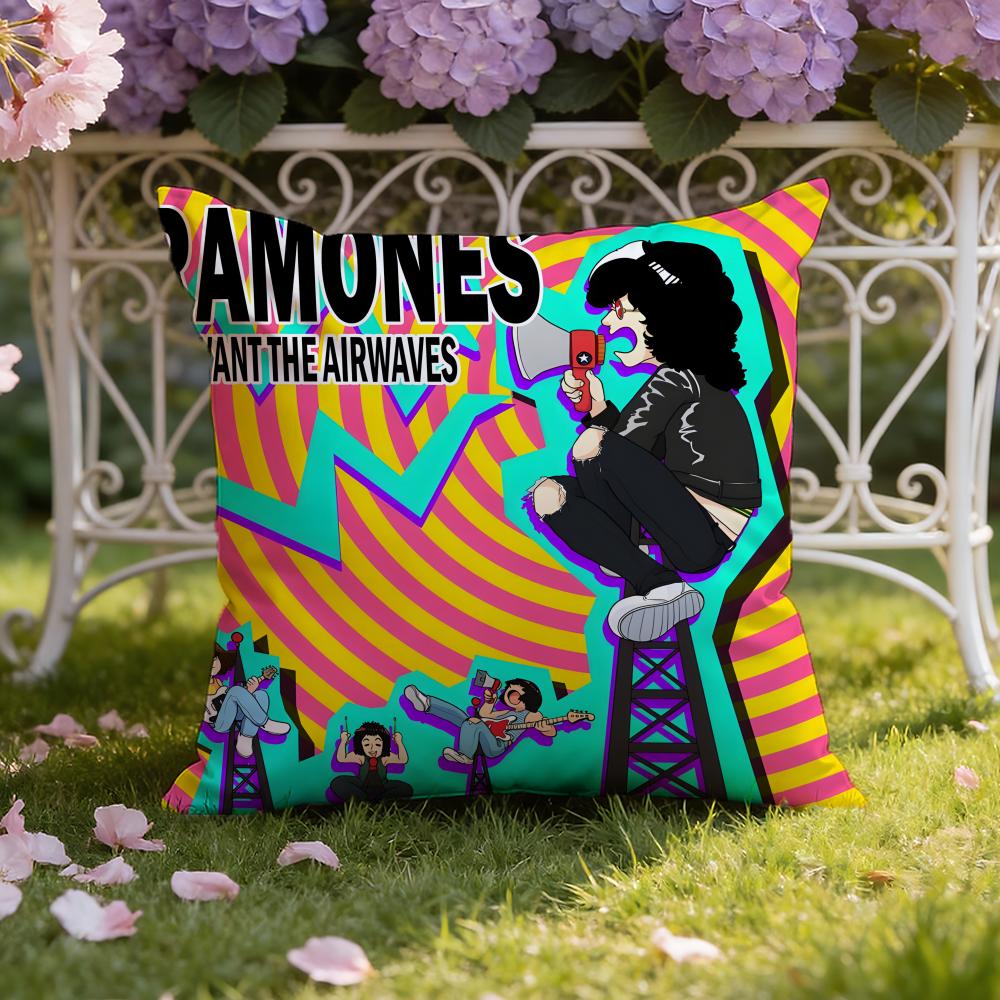 Band R-Ramones Cushion Cover Home & Car Dual-Scene Pillow Cover: Reversible for Premium Comfort