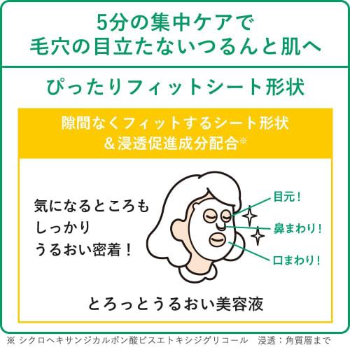 Hadabisei CHOI Mask Medicated Pore Care 10 Pieces | Sheet Mask Sheet Pack Face Pack Pack Skin Care Pores Dead Skin Blackheads