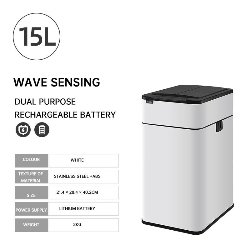 Smart Mülleimer Edelstahl Automatische Sensor Küche Mülltonne Große Kapazität Lebensmittel Abfall Körbe Badezimmer Papierkorb