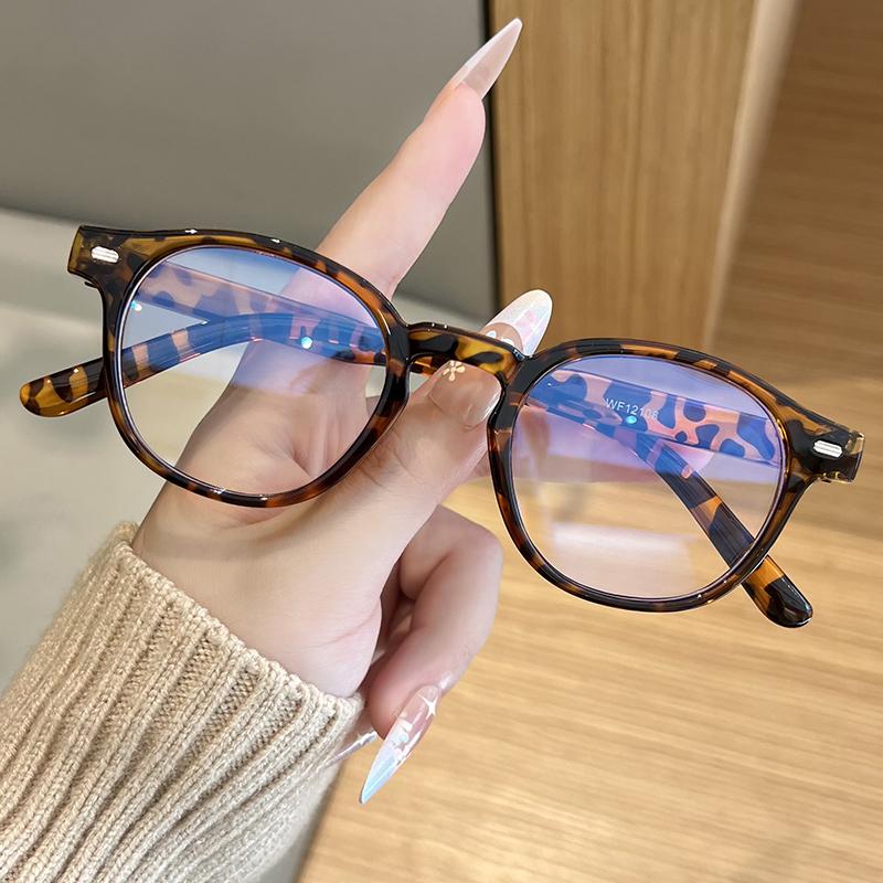 Minimalist High End Round Anti Blue Light Glasses Daily Commute Business Eyeglasses Frame Blue Light Blocking Computer Glasses