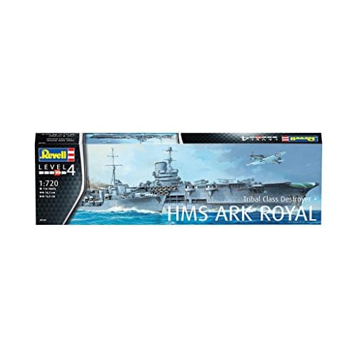 German Revell 1/720 Royal Navy HMS Ark Royal & Tribal-class Destroyer Plastic Model Kit 05149