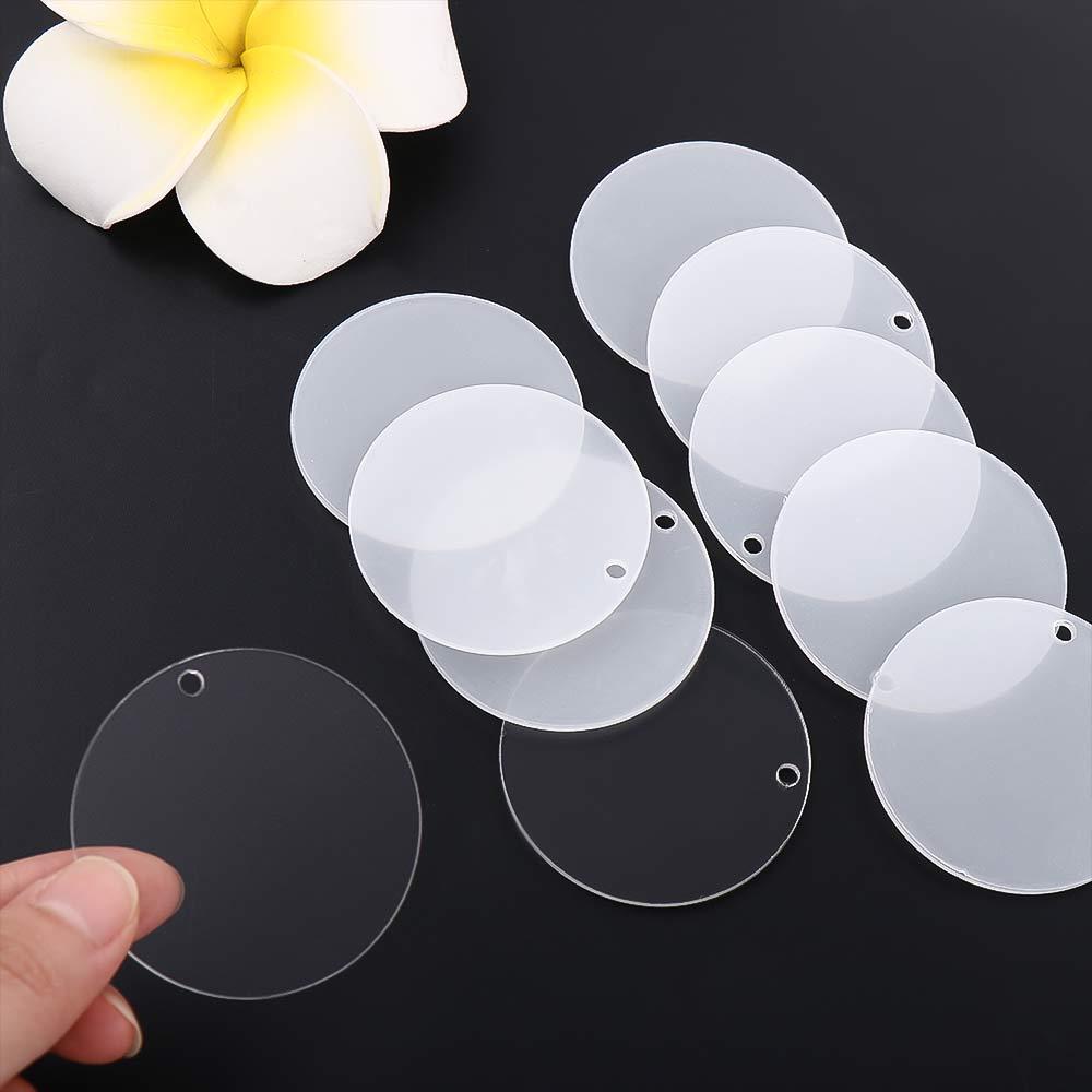 Pendants Discs Circles Keychain Blanks Discs Keyrings Acrylic Blank Keychain Acrylic Clear Circle