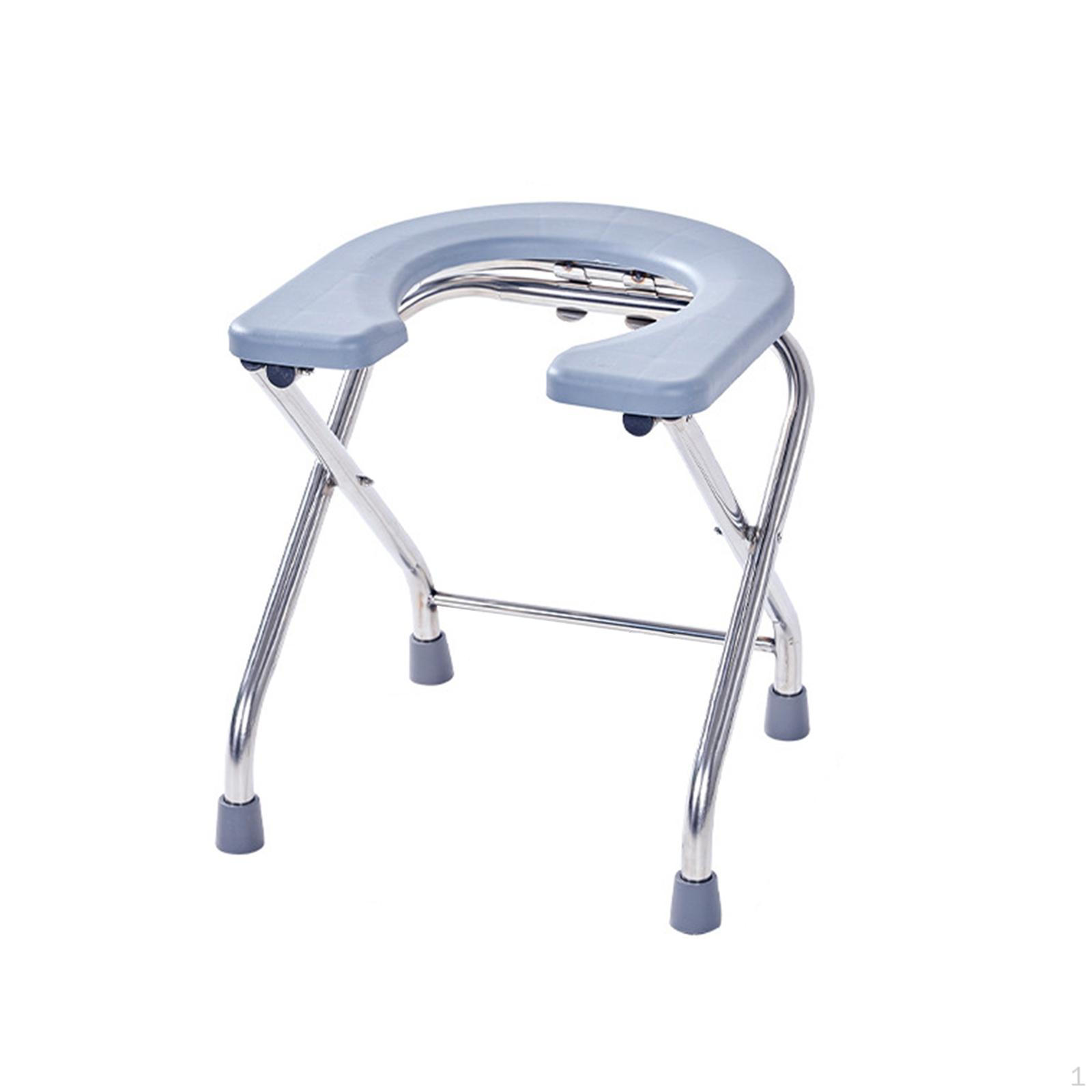 

Сиденье для унитаза для пожилых людей, стул, моющаяся матовая доска, портативный складной стул Gray 38cm High