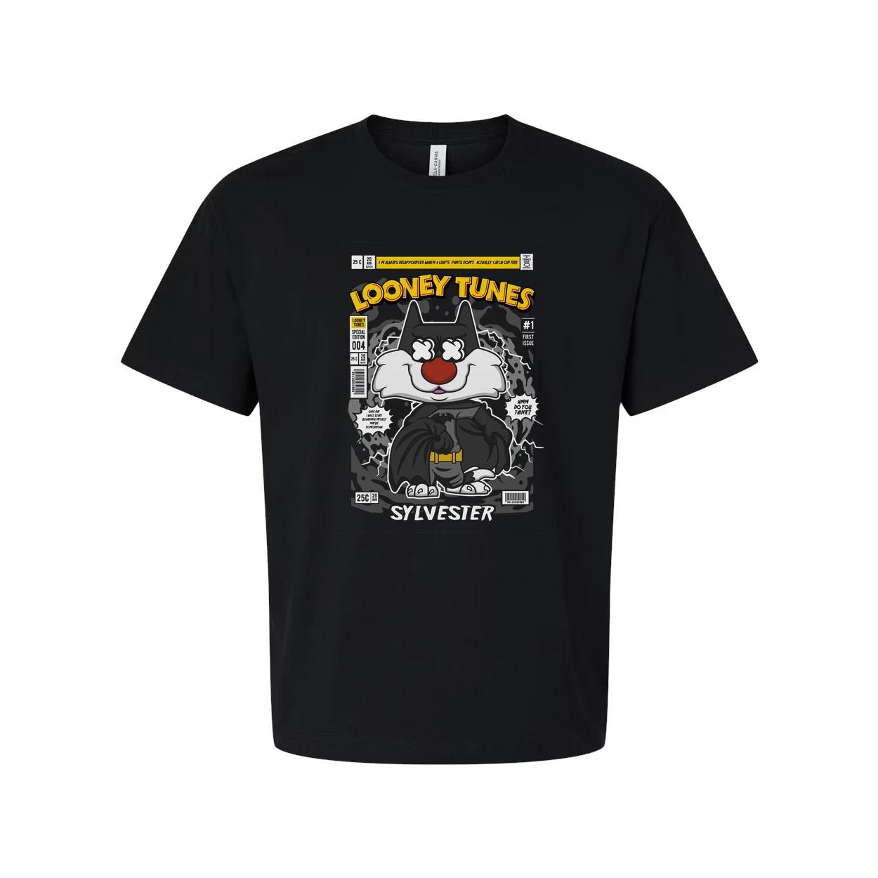 Looney Tunes Sylvester Graphic Tee Unisex Cartoon Shirt With Retro Comic Panel D S