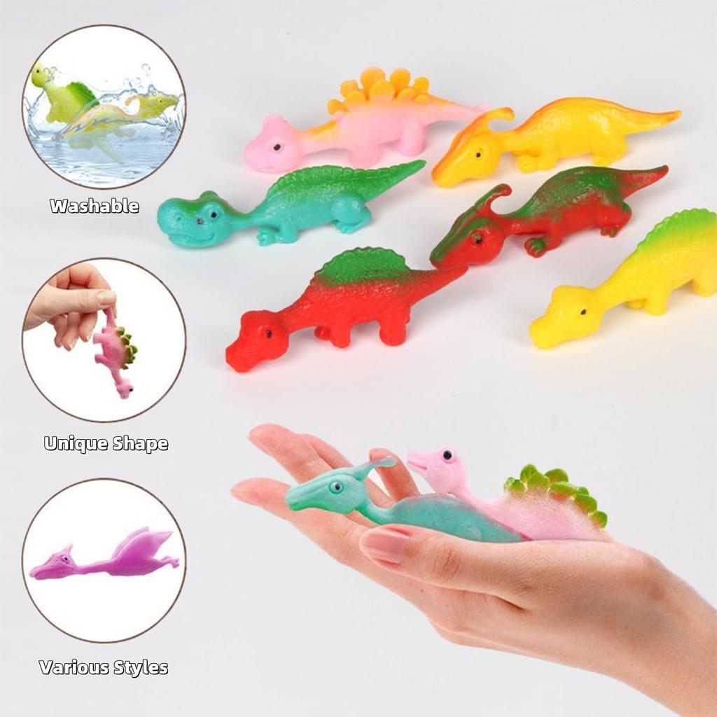 5pcs Dinosaur Pinch Finger Barrage Stress Relieving Toy TPR Turkey Finger Barrage Children's Birthday Party Most Popular Gift