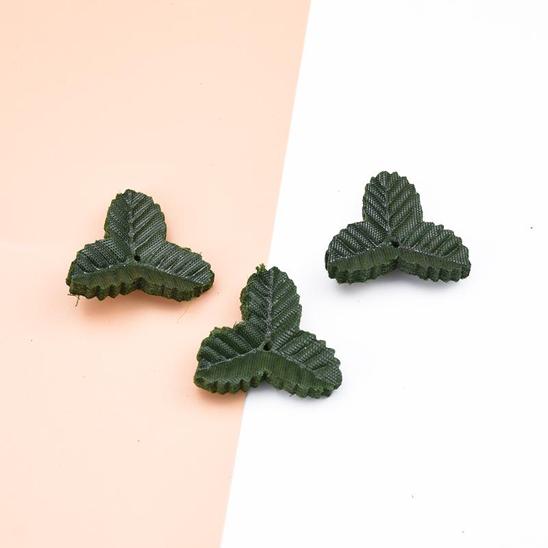 

200 шт. Искусственные листья Рождественский декор для дома свадьбы DIY подарочная коробка декоративные цветы венки шелковый зеленый лист искусственные растения