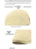 Men's Straw Beret: Spring/Summer Sun Protection, British Retro Duckbill Cap, Casual Newsboy Hat